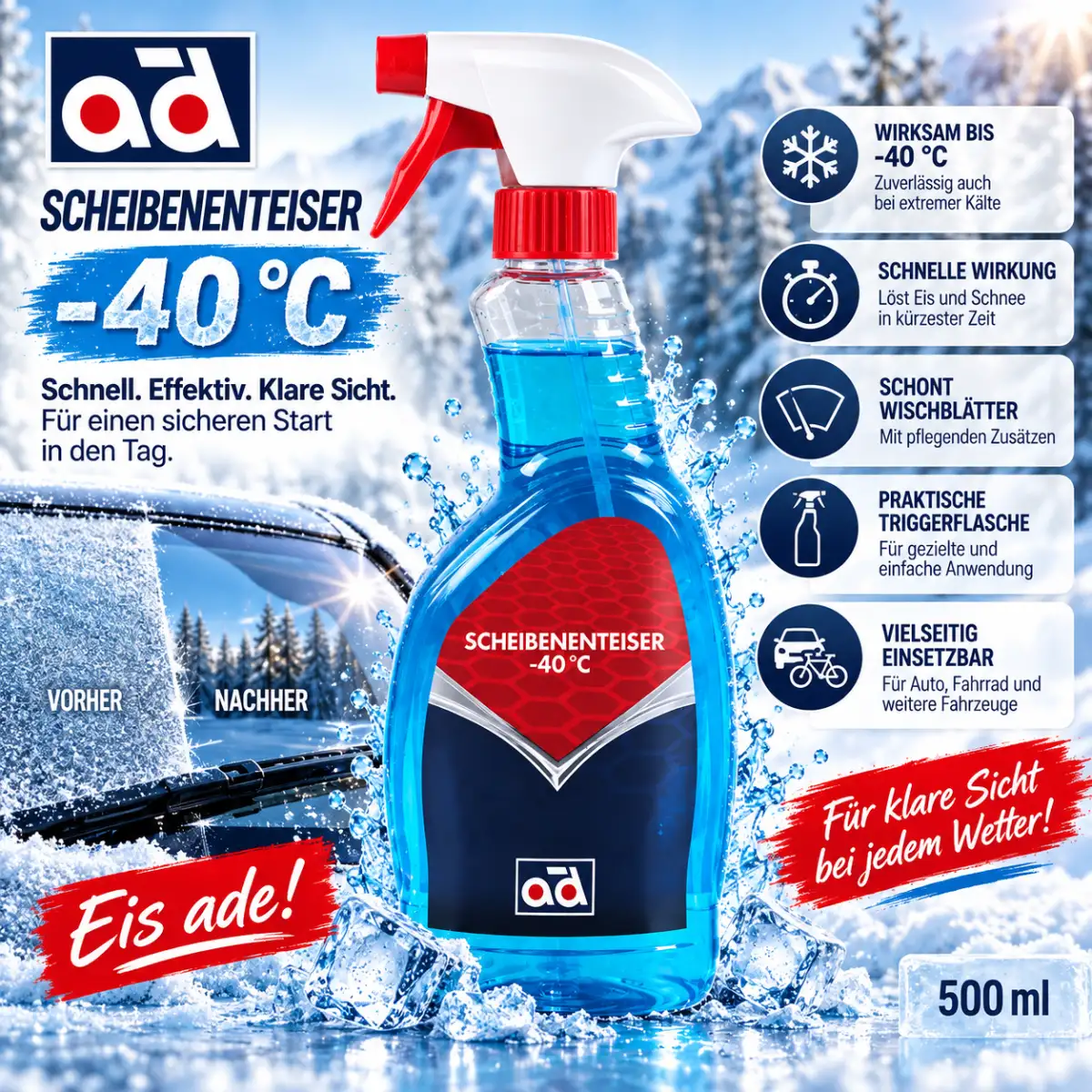 AD Scheibenenteiser -40 °C 500ml
