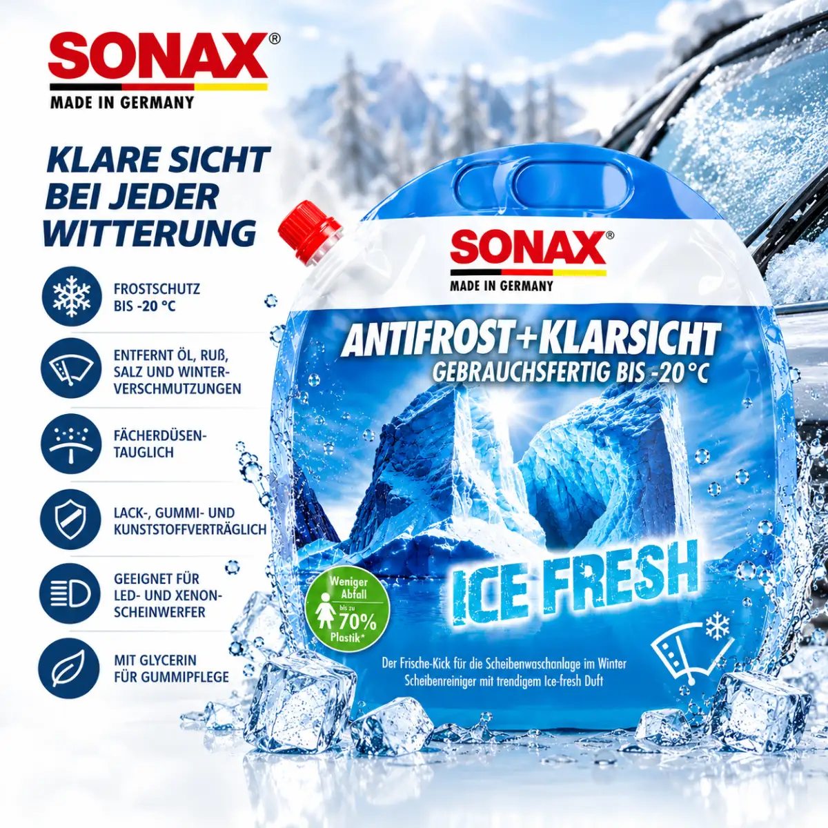 Sonax Antifrost + Klarsicht bis -20 °C Ice Fresh 3L