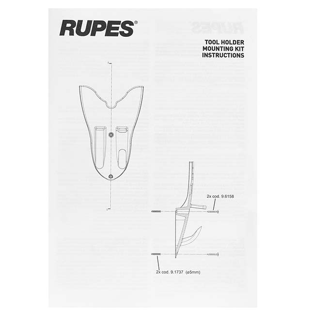 Rupes-Bigfoot-Poliermaschinen-Wandhalter Rupes Bigfoot Poliermaschinen Wandhalter