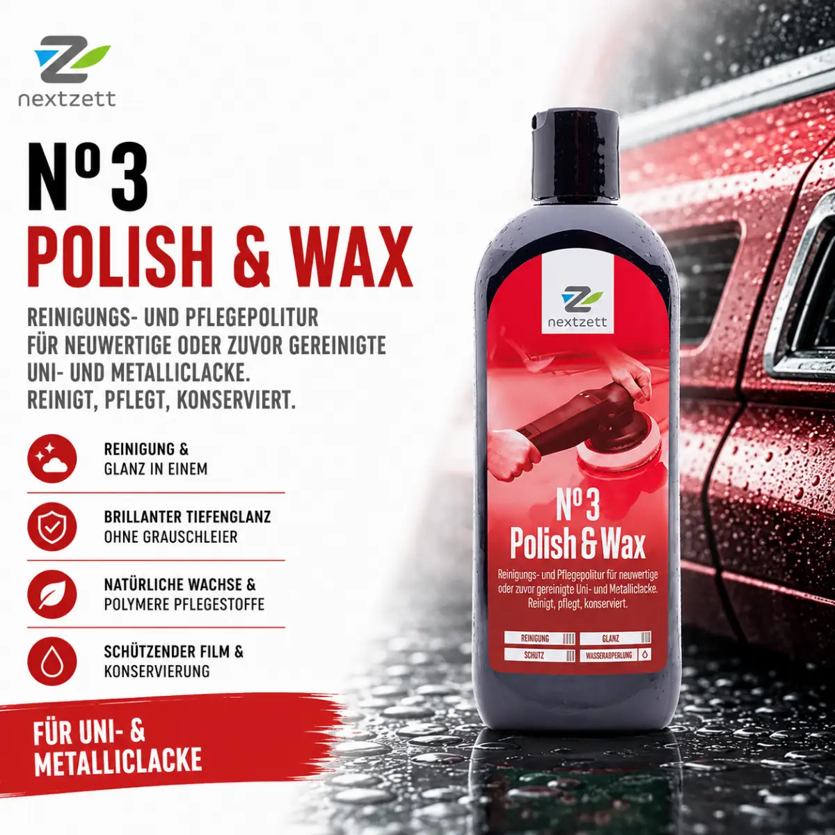 Nextzett No3 Polish & Wax 250ml