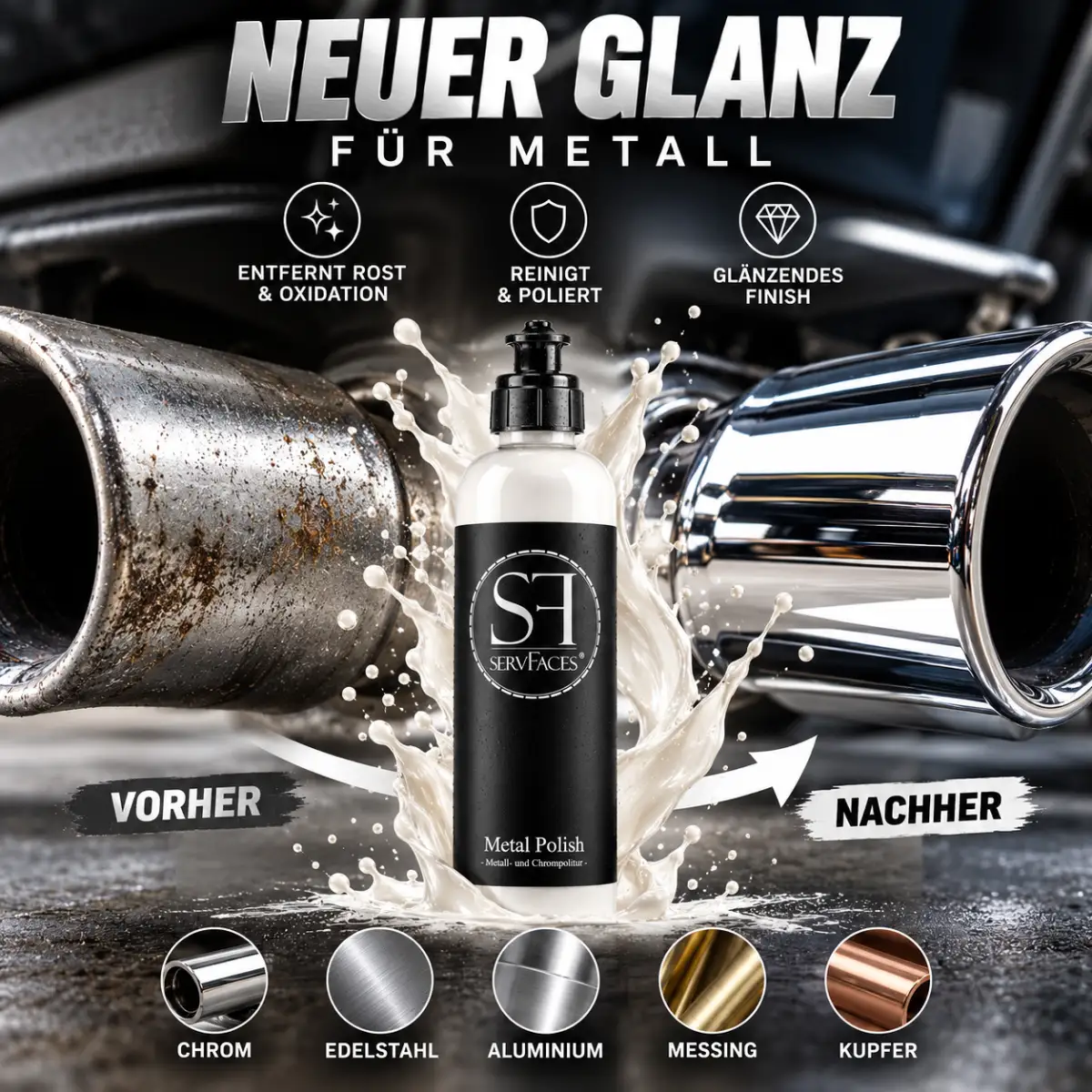 servFaces Metal Polish Metallpolitur 150ml