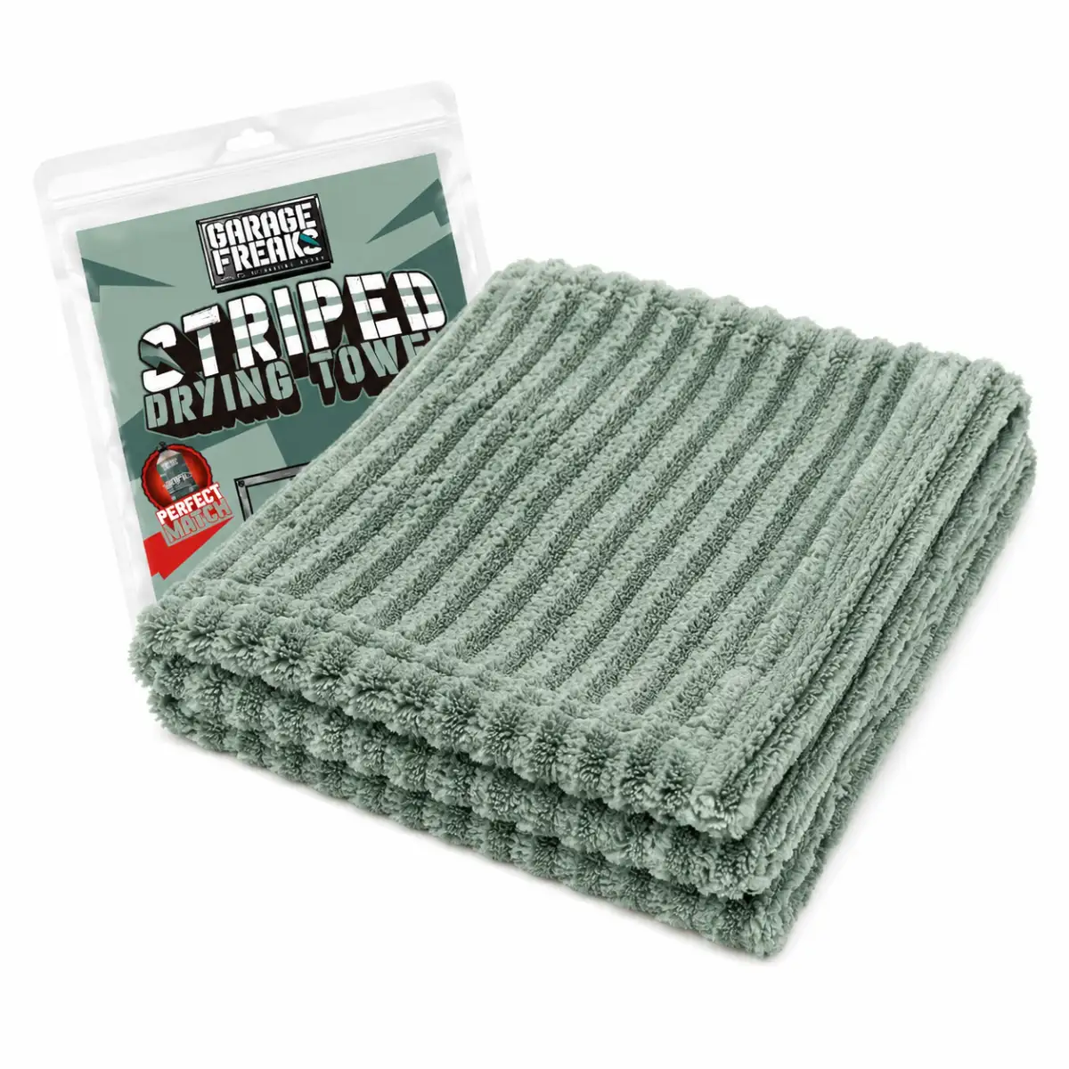 Garage Freaks Striped Drying Towel 1300GSM Trockentuch 40x40cm