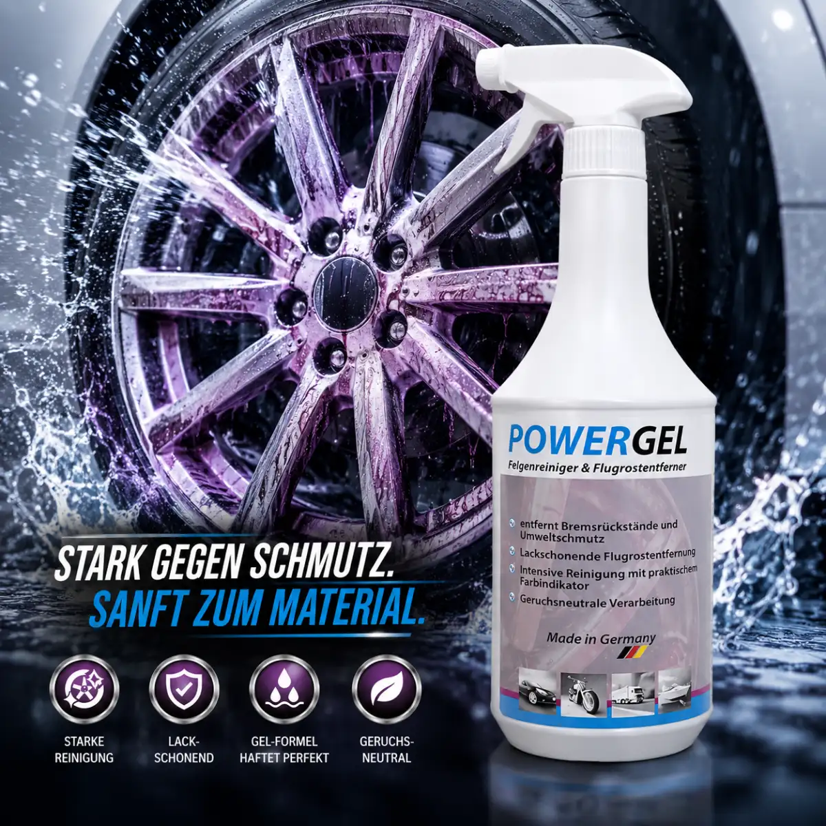 Unikum PowerGel Felgenreiniger & Flugrostentferner 1L