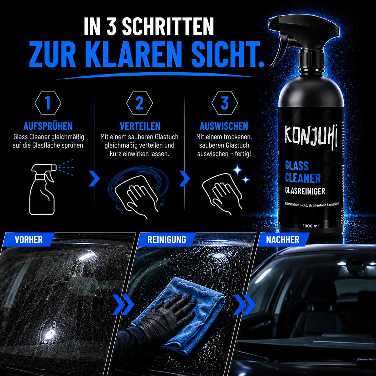 KONJUHI Glass Cleaner Glasreiniger 1L