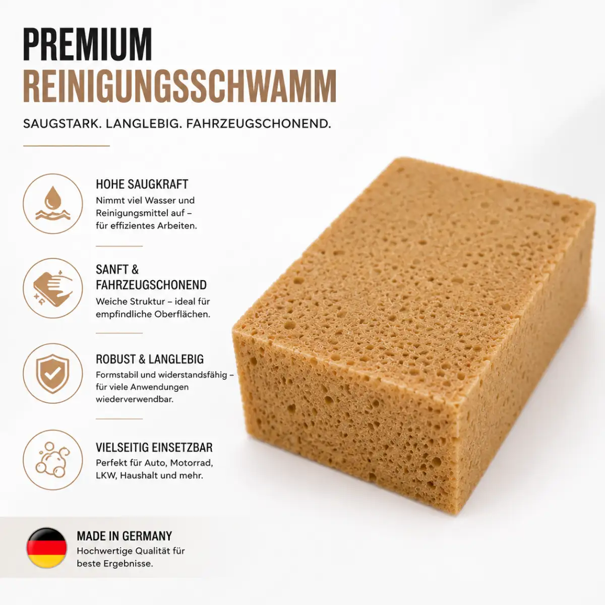 Unikum Handschwamm Braun
