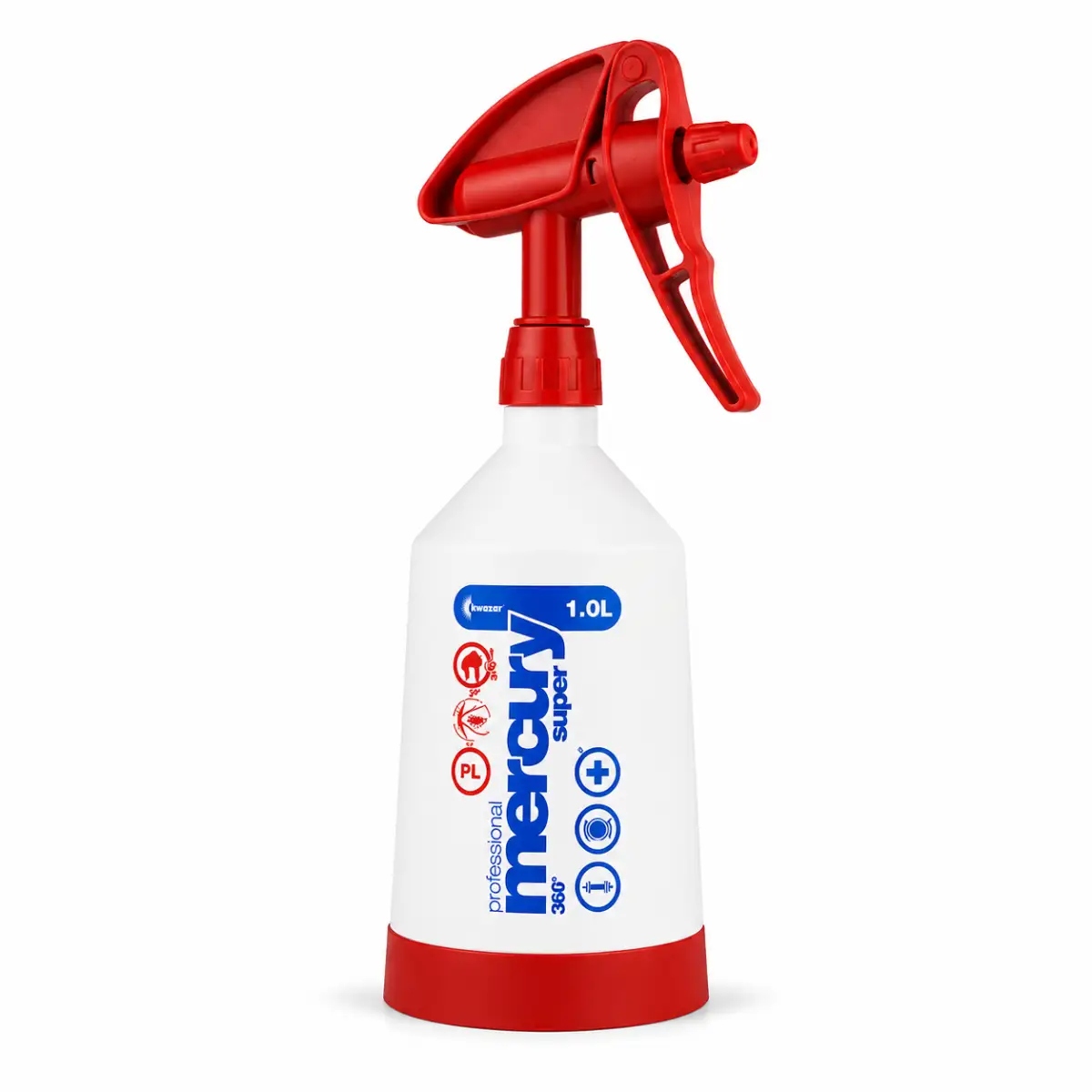 Kwazar Mercury Super PRO+ 360 Grad VITON rot Sprühflasche 1 Liter