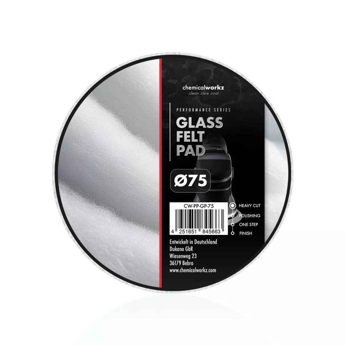 ChemicalWorkz Glass Pad Ø 75mm ChemicalWorkz Glass Pad Ø 75mm