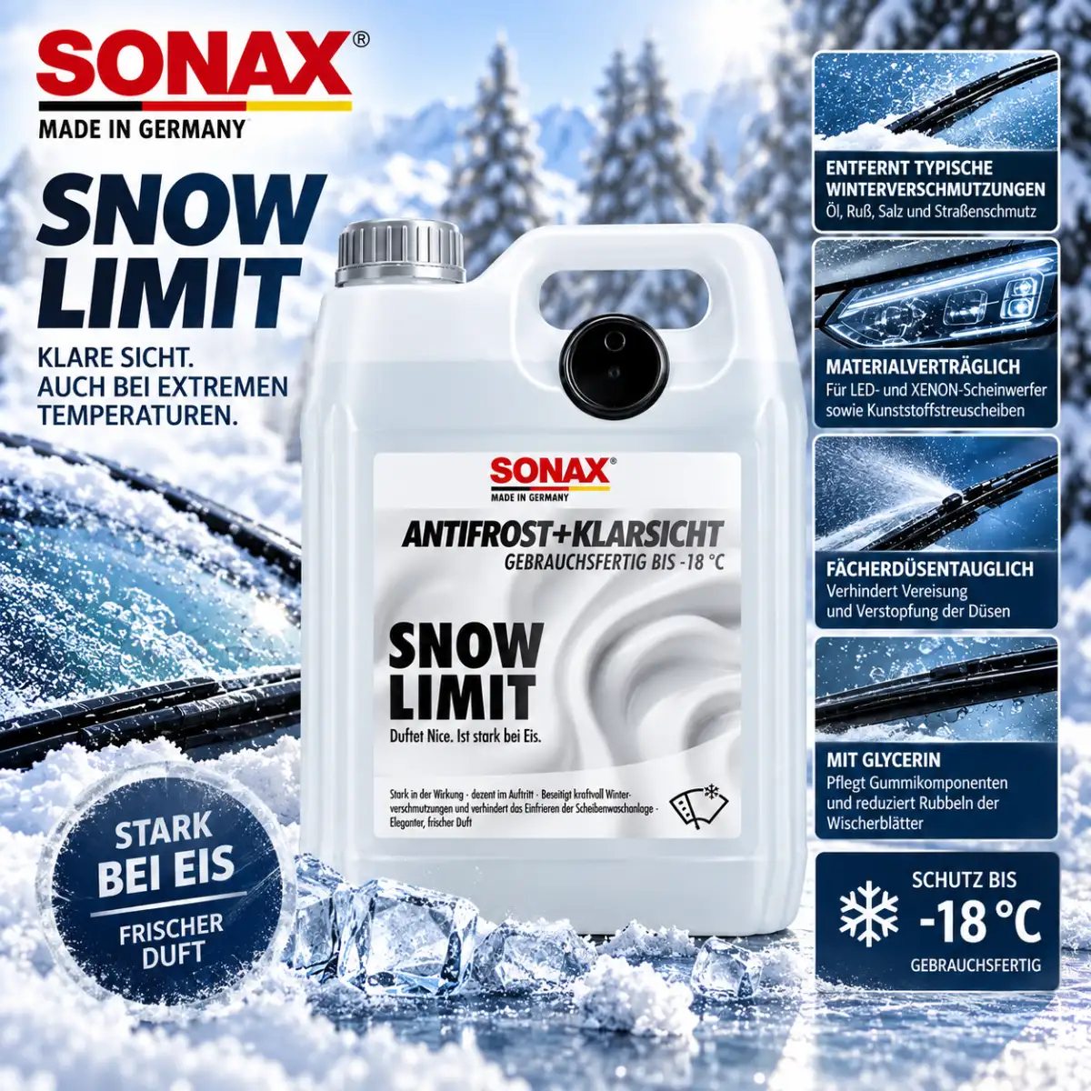 Sonax Antifrost + Klarsicht bis -18 °C Snow Limit 5L