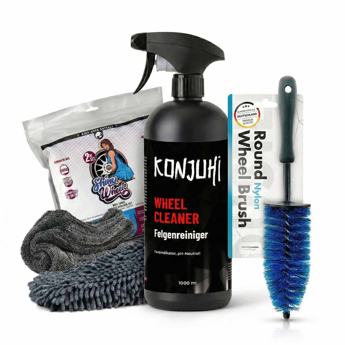 KONJUHI Felgenreiniger Set 4-teilig