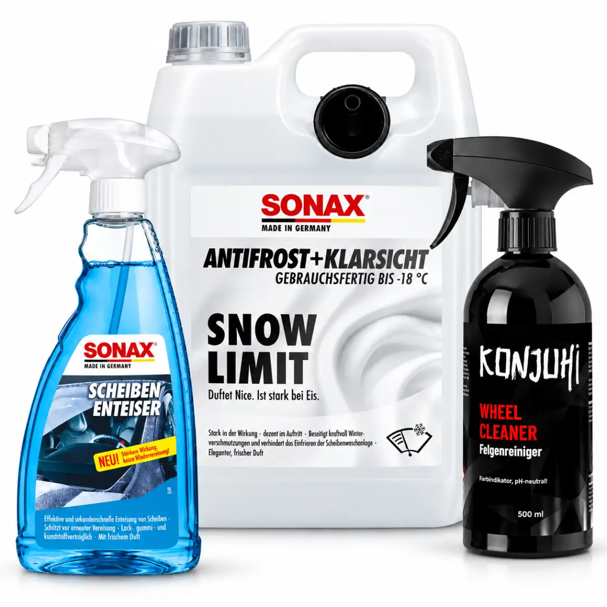 SONAX AntiFrost 5L + Scheibenenteiser & Gratis-Felgenreiniger Winterpaket