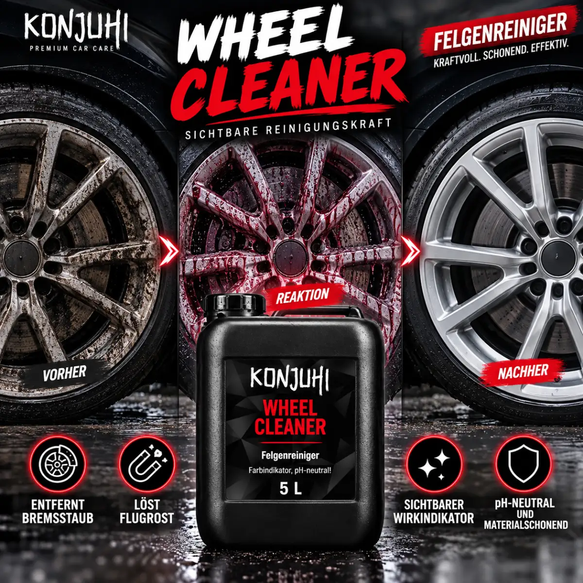 KONJUHI Wheel Cleaner Felgenreiniger 5L
