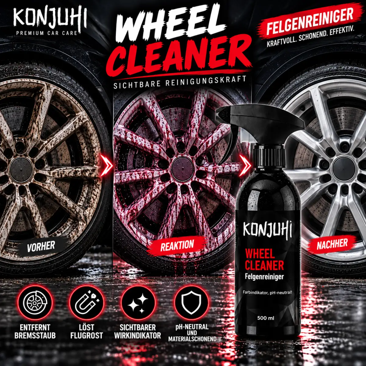 KONJUHI Wheel Cleaner Felgenreiniger 500ml