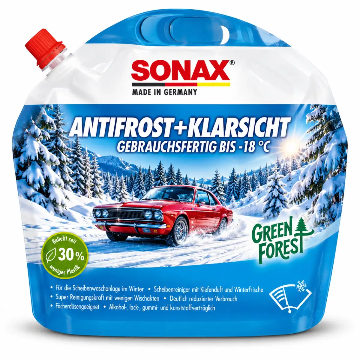 Sonax AntiFrost+KlarSicht bis -18 °C Green Forest 3L