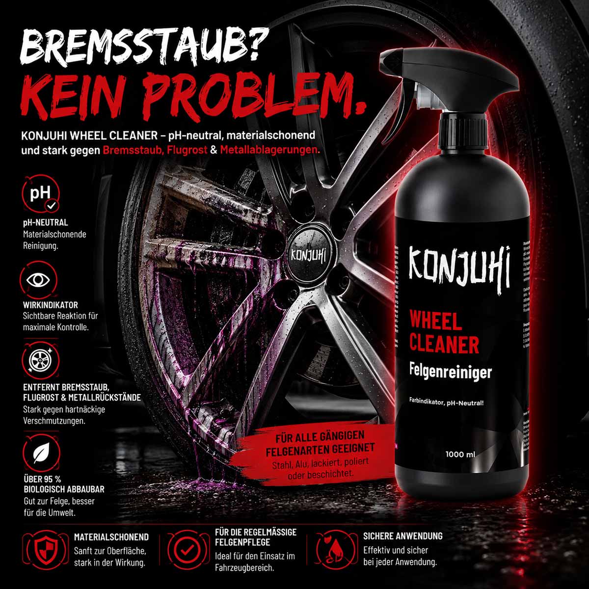 KONJUHI Wheel Cleaner Felgenreiniger 1L