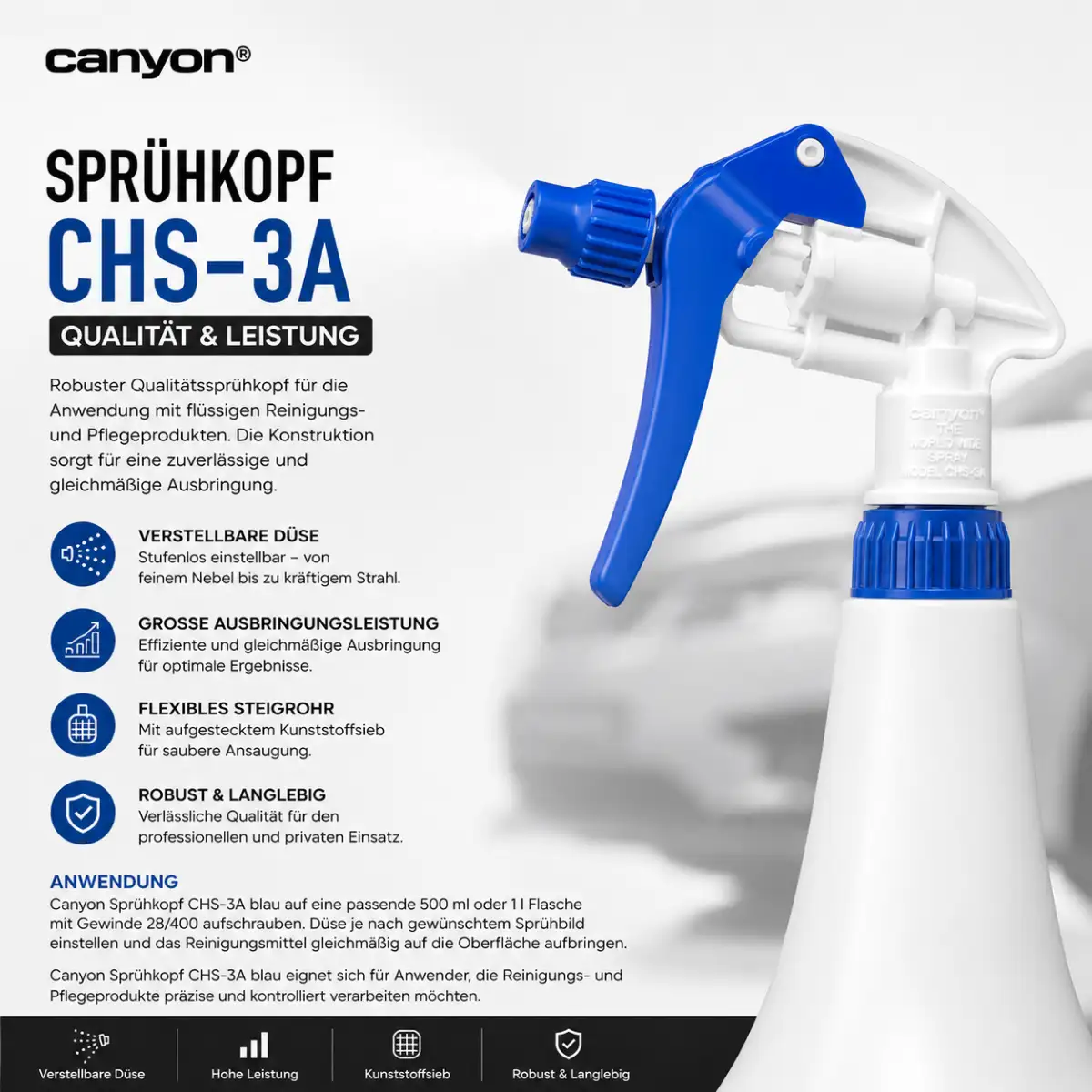 Canyon Sprühkopf CHS-3A blau