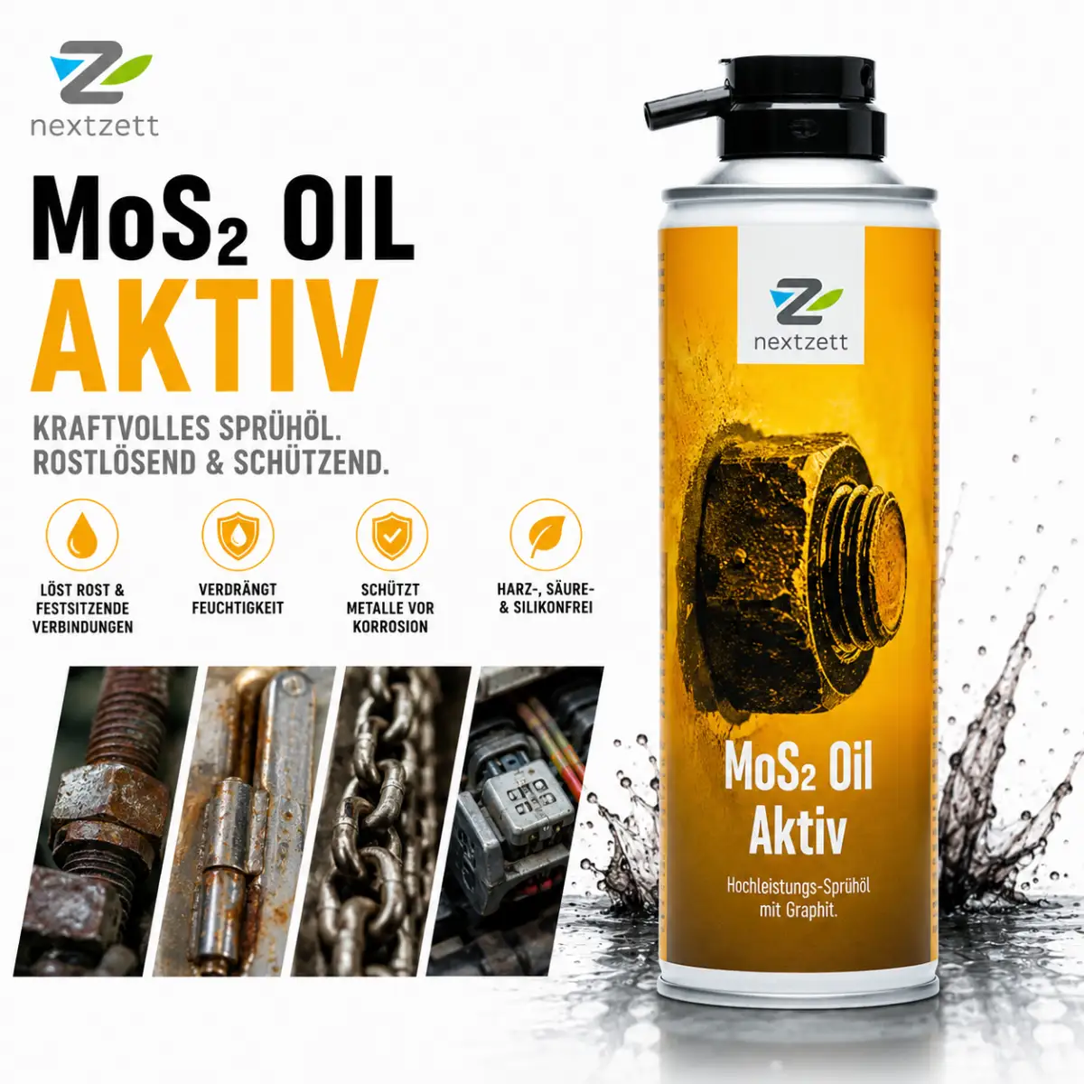 Nextzett MoS² Oil Aktiv Sprühöl 300ml