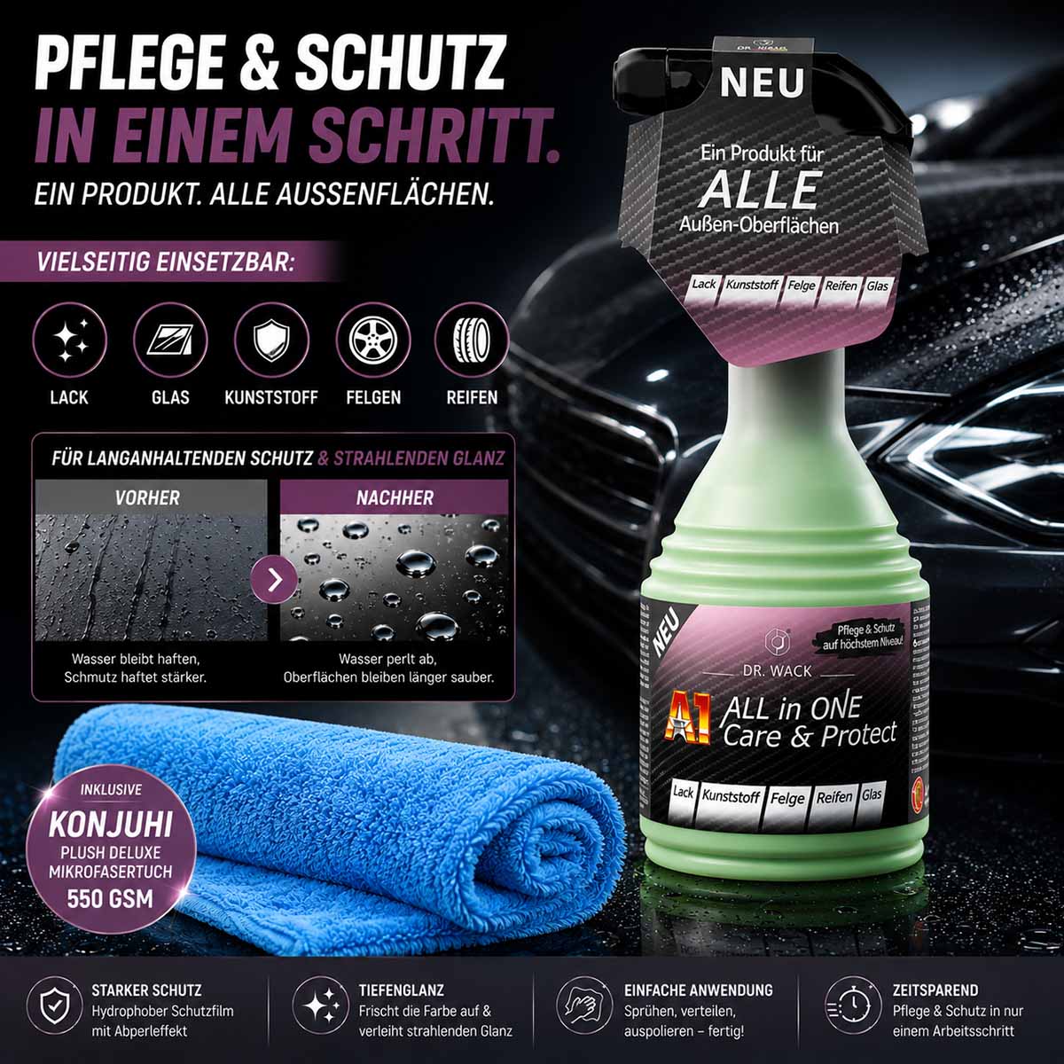 Dr. Wack A1 ALL in ONE Care & Protect 500ml SET #1