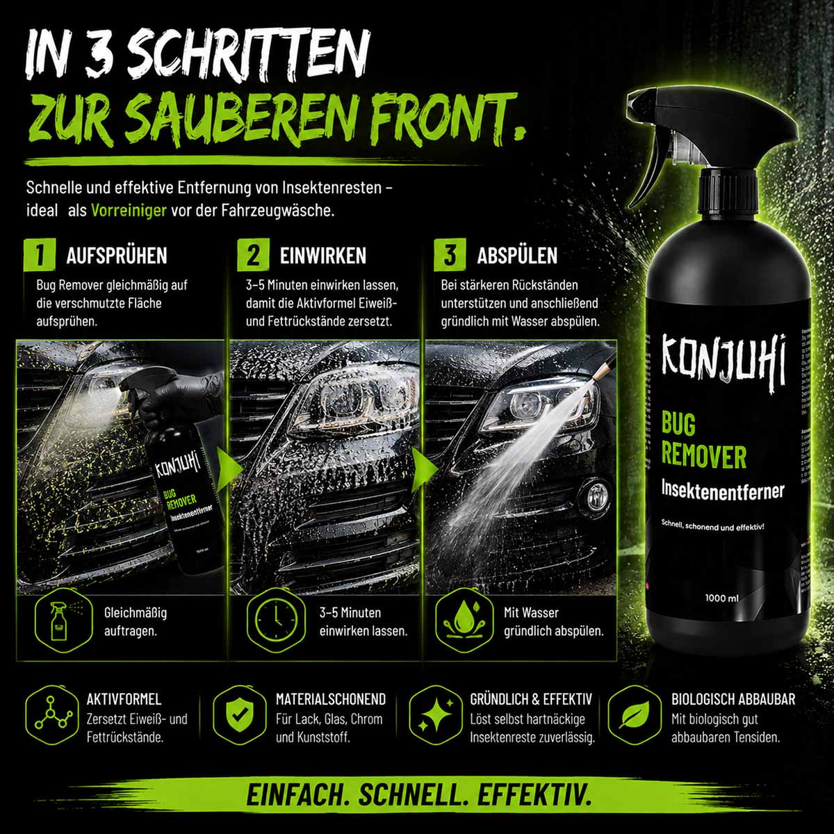 KONJUHI Bug Remover Insektenentferner 1L