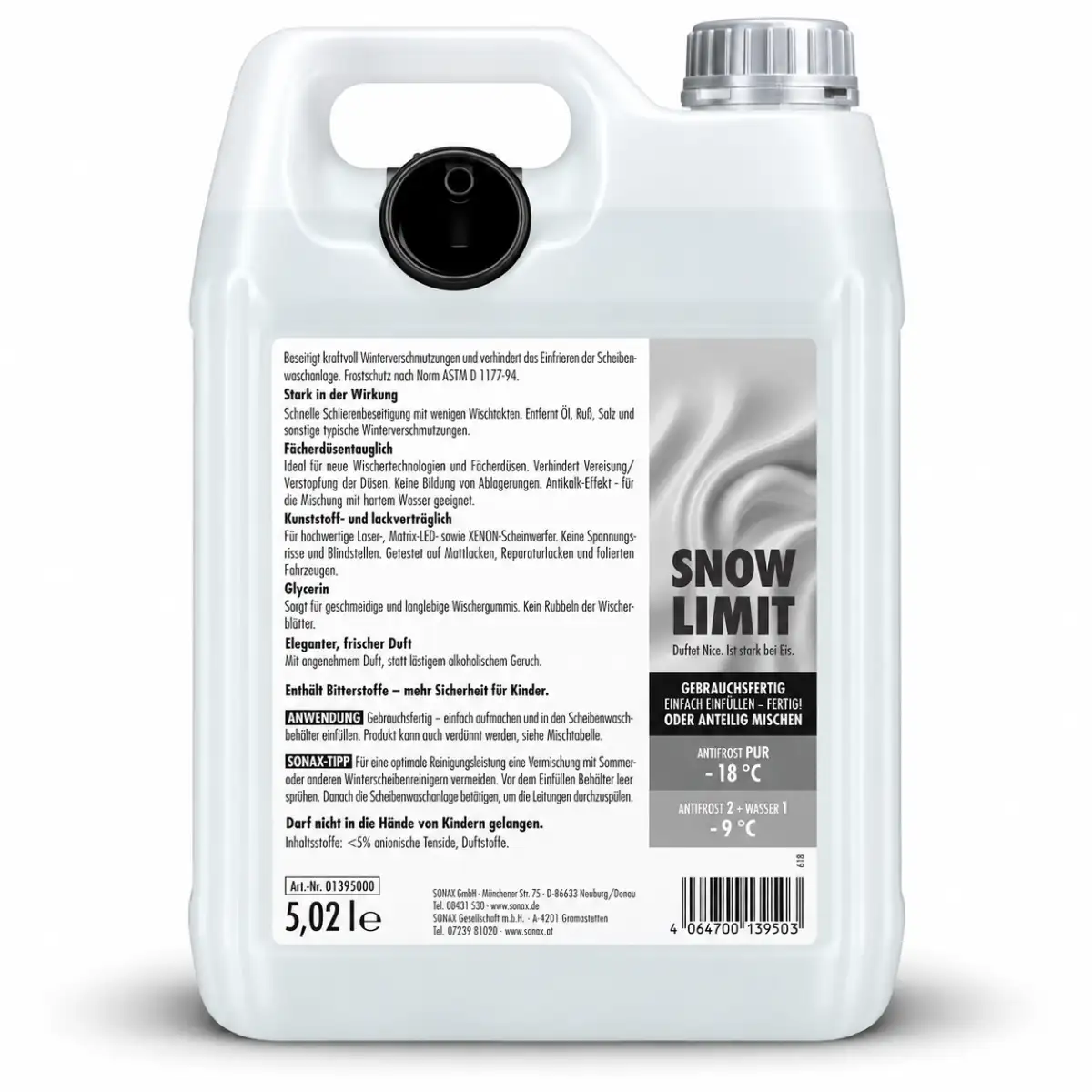 Sonax Antifrost + Klarsicht bis -18 °C Snow Limit 5L