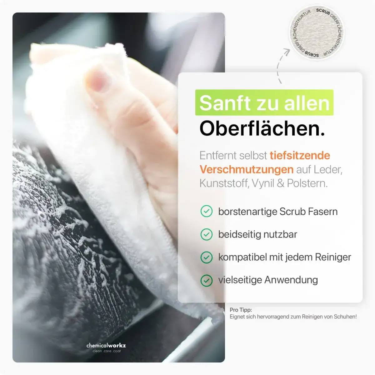 ChemicalWorkz Interior Cleaning Scrub Pad V2 3er Set