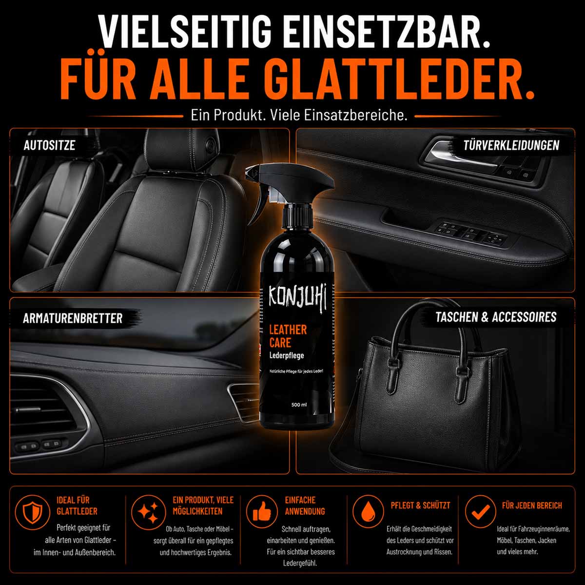 KONJUHI Leather Care Lederpflege 500ml