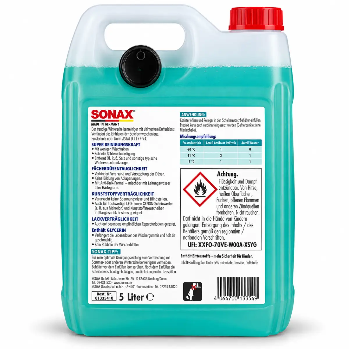Sonax Antifrost + Klarsicht bis -20 °C Ice Fresh 5L