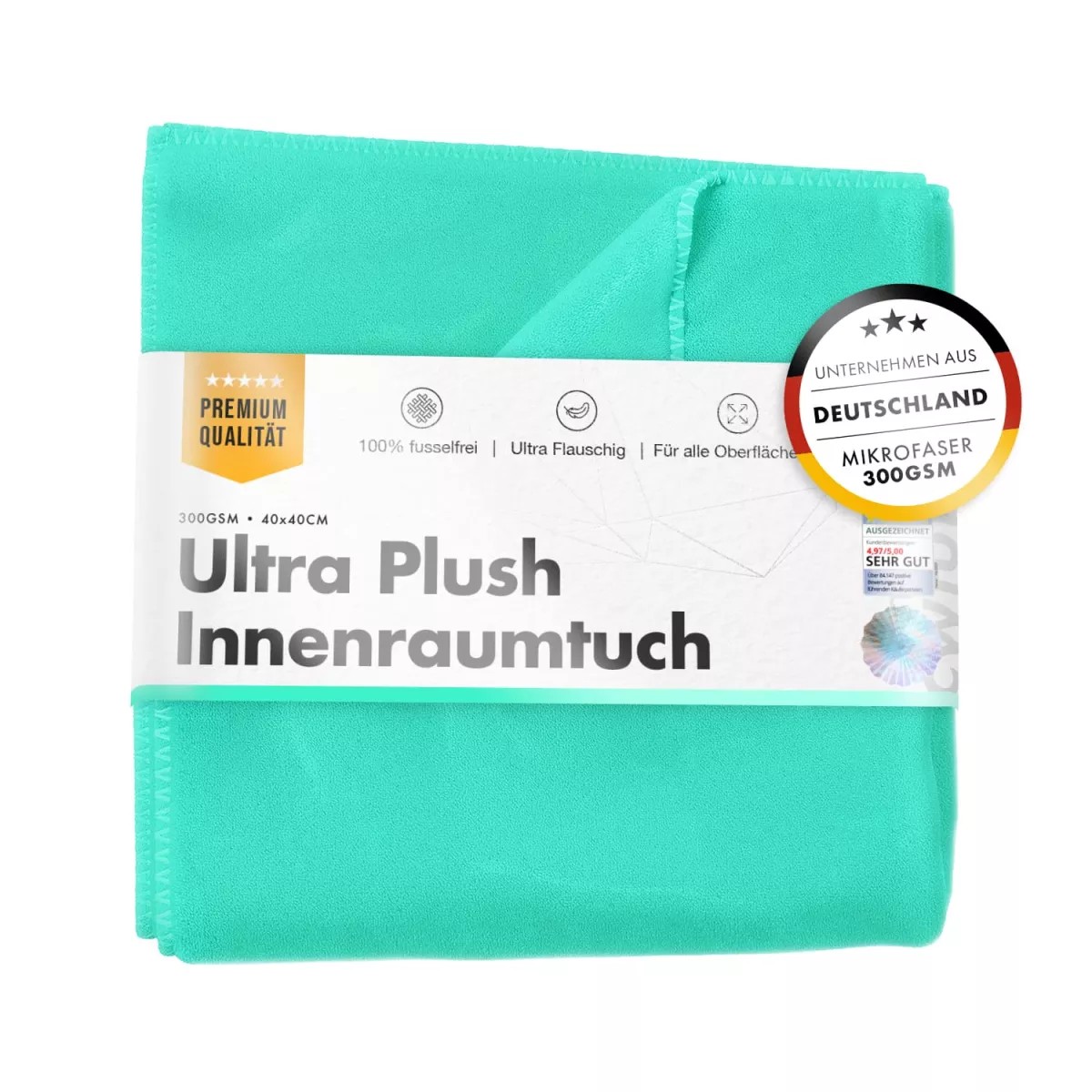 Chemicalworkz Interior Ultra Plush Towel 300GSM Türkis Innenraumtuch 40x40cm