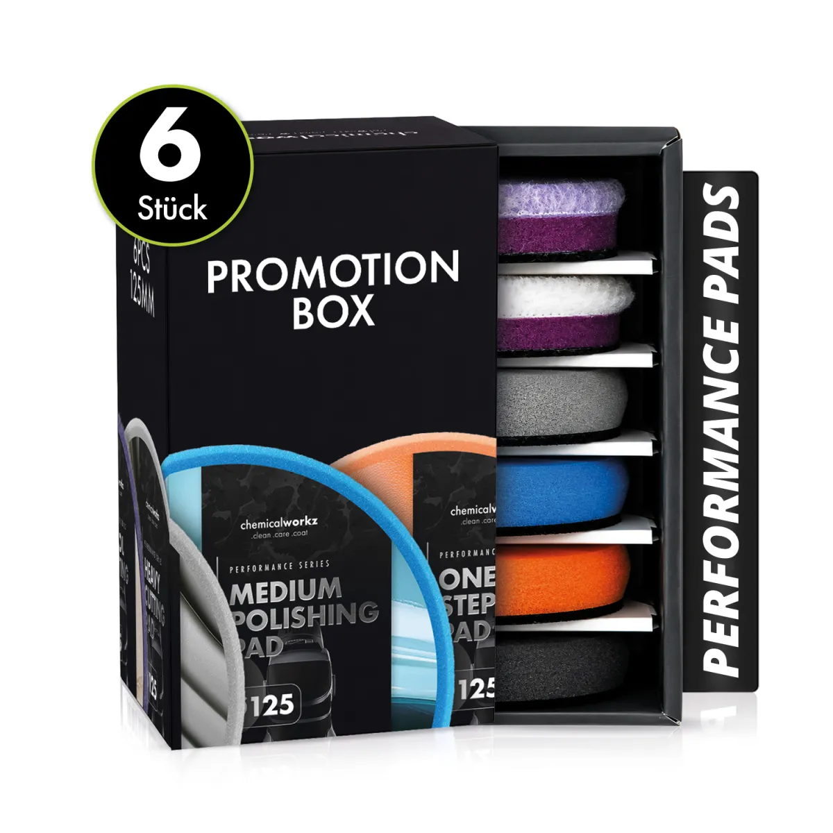 ChemicalWorkz Performance Pads Promotion Box 6tlg. 125mm