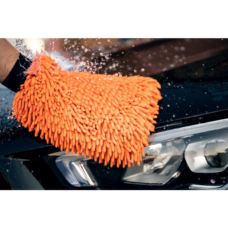 konjuhi-chenille-waschhandschuh-orange-2 KONJUHI Chenille Waschhandschuh Orange