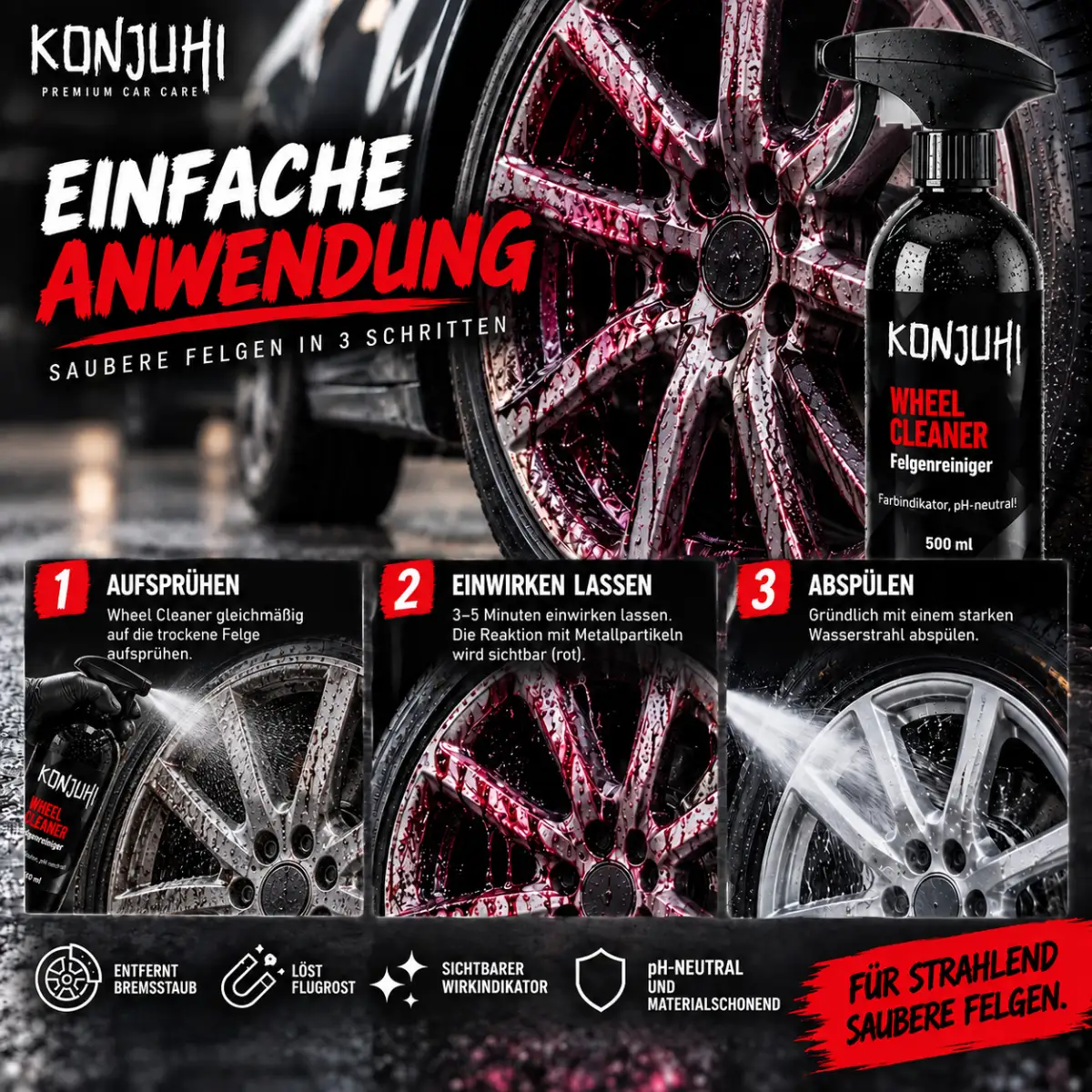 KONJUHI Wheel Cleaner Felgenreiniger 500ml