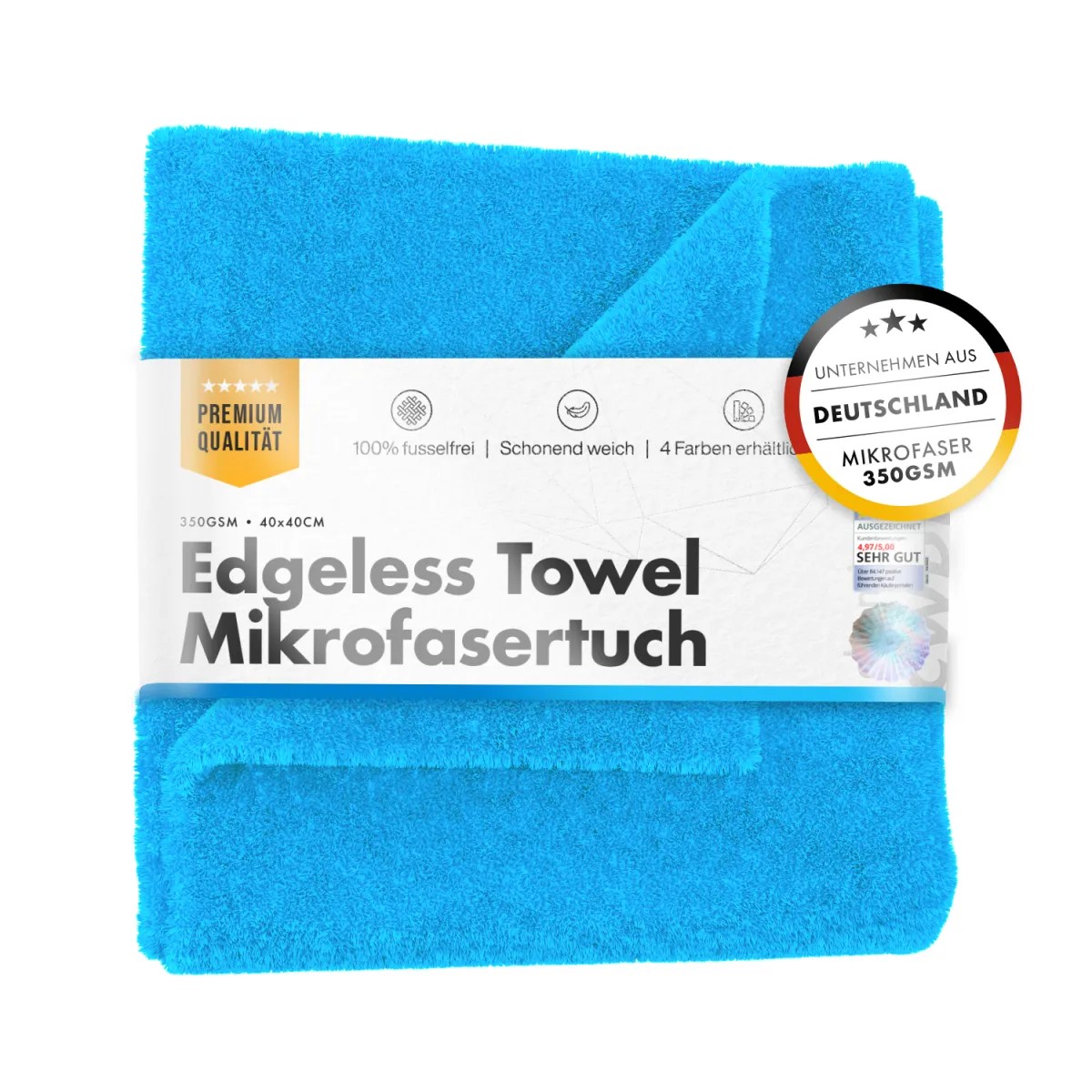 Chemicalworkz Edgeless Towel Blau 350GSM 40x40cm Chemicalworkz Edgeless Towel Blau 350GSM 40x40cm