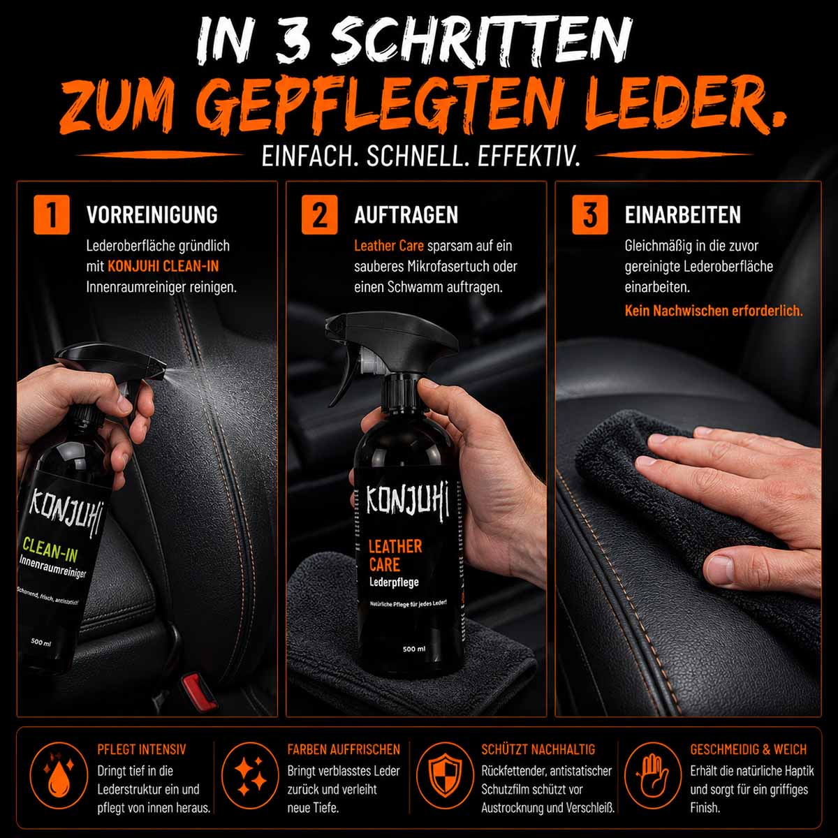 KONJUHI Leather Care Lederpflege 500ml