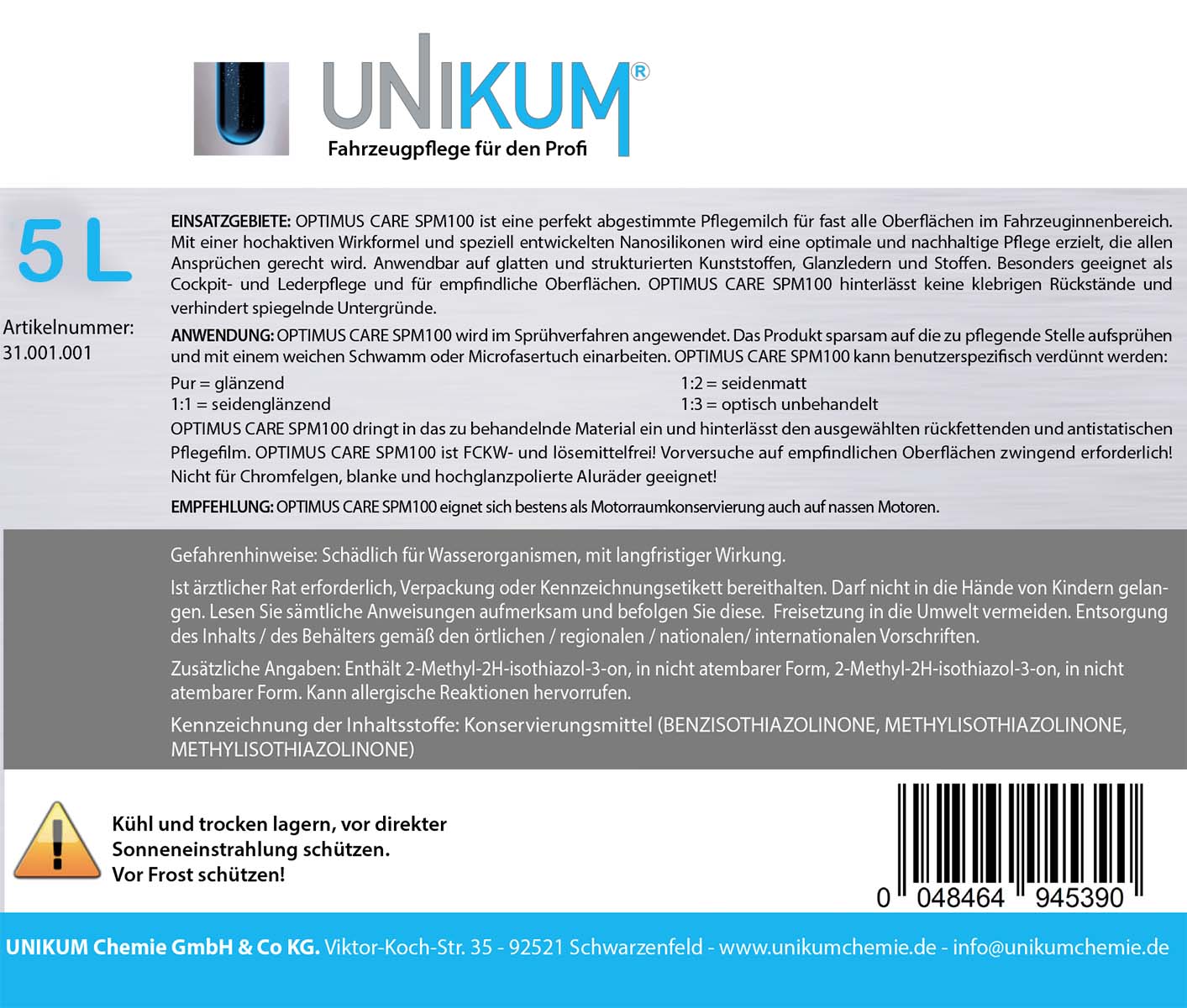 Unikum-Optimus-Care-Spruehpflegemilch-5l Unikum Optimus Care Sprühpflegemilch 5L