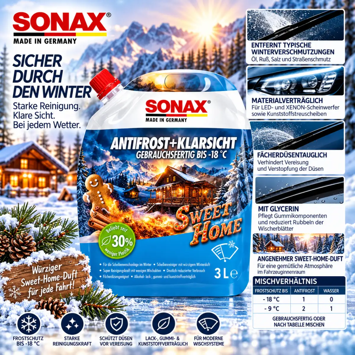 Sonax AntiFrost+KlarSicht bis -18 °C Sweet Home 3L