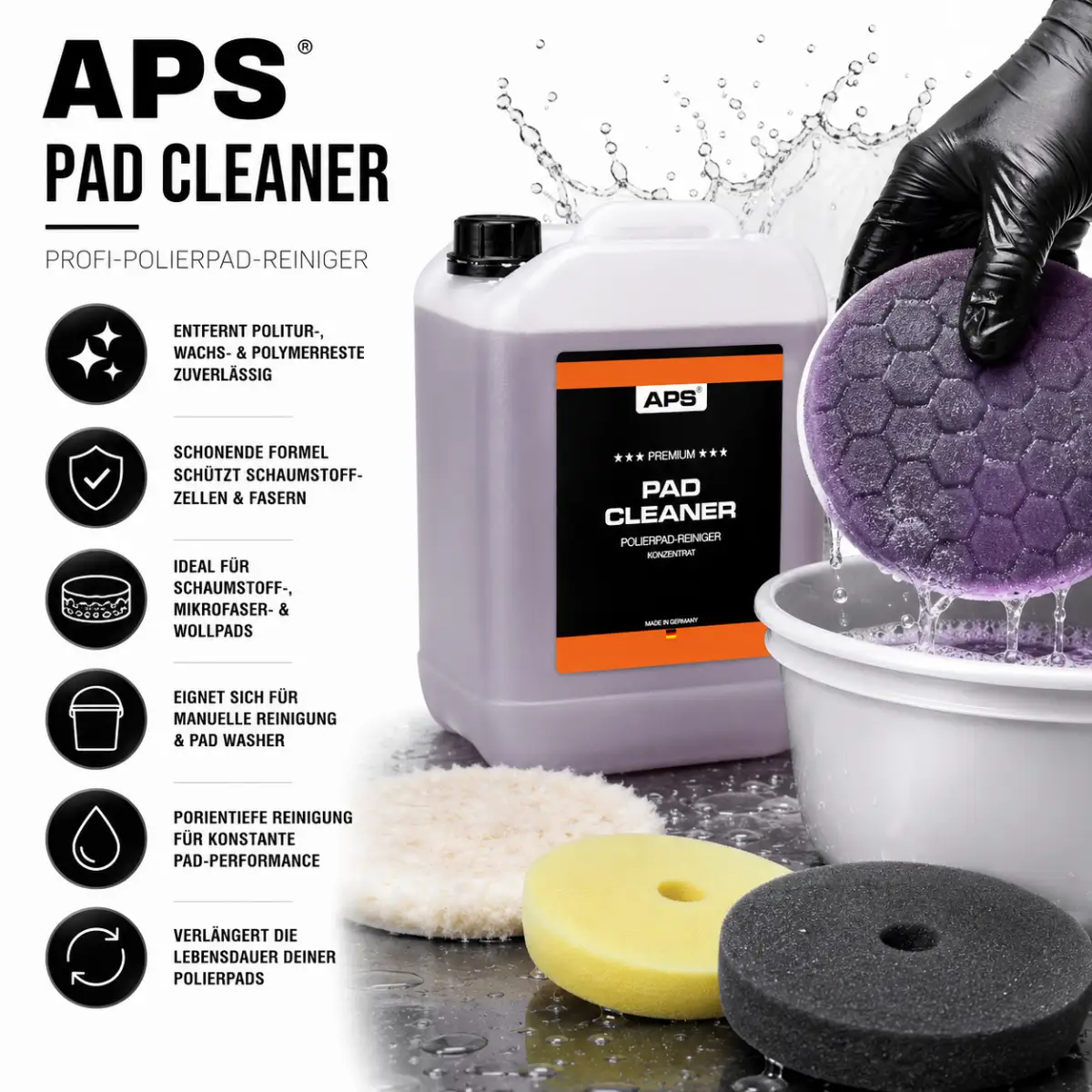 APS Pad Cleaner Profi-Polierpad-Reiniger 5L