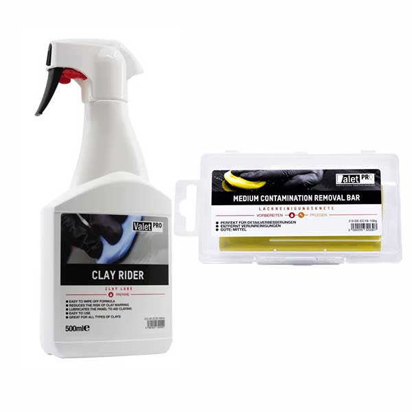 valetpro-clay-rider-500ml-knete-gelb ValetPRO Clay Rider 500ml + ValetPRO Reinigungsknete Gelb 100g