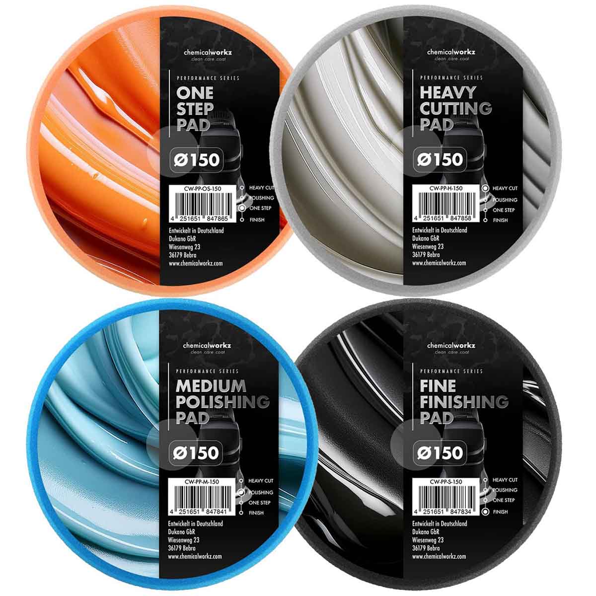 Chemicalworkz Polierpad Set 150mm