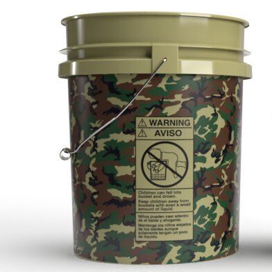 Magic Bucket Wascheimer 5 Gallonen Camouflage Grün