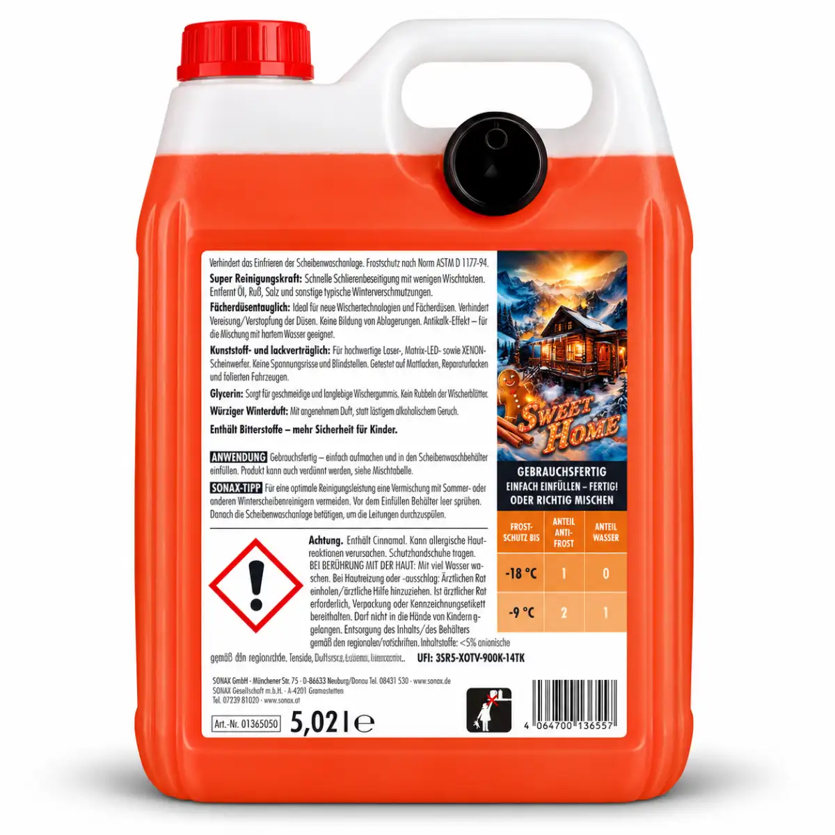 Sonax AntiFrost+KlarSicht bis -18 °C Sweet Home 5L