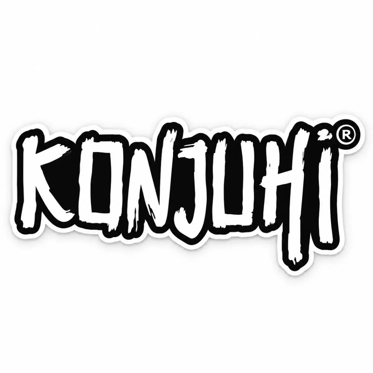 KONJUHI Black and White Sticker