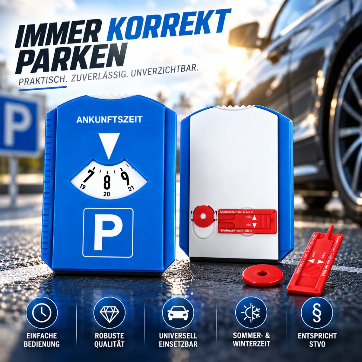 max4car Parkscheibe mit Zusatznutzen