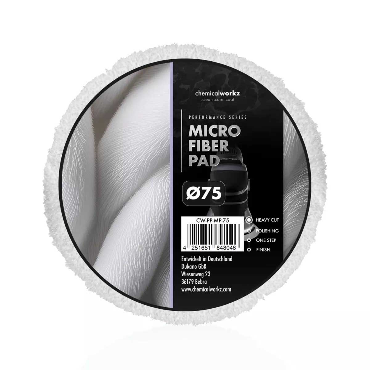 ChemicalWorkz Microfiber Performance Pad Ø 75mm ChemicalWorkz Microfiber Performance Pad Ø 75mm