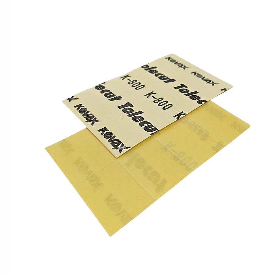 Kovax Tolecut Trockenschleifmittel 1 Bogen a 8Stk Yellow K800 Kovax Tolecut Trockenschleifmittel 1 Bogen a 8Stk Yellow K800