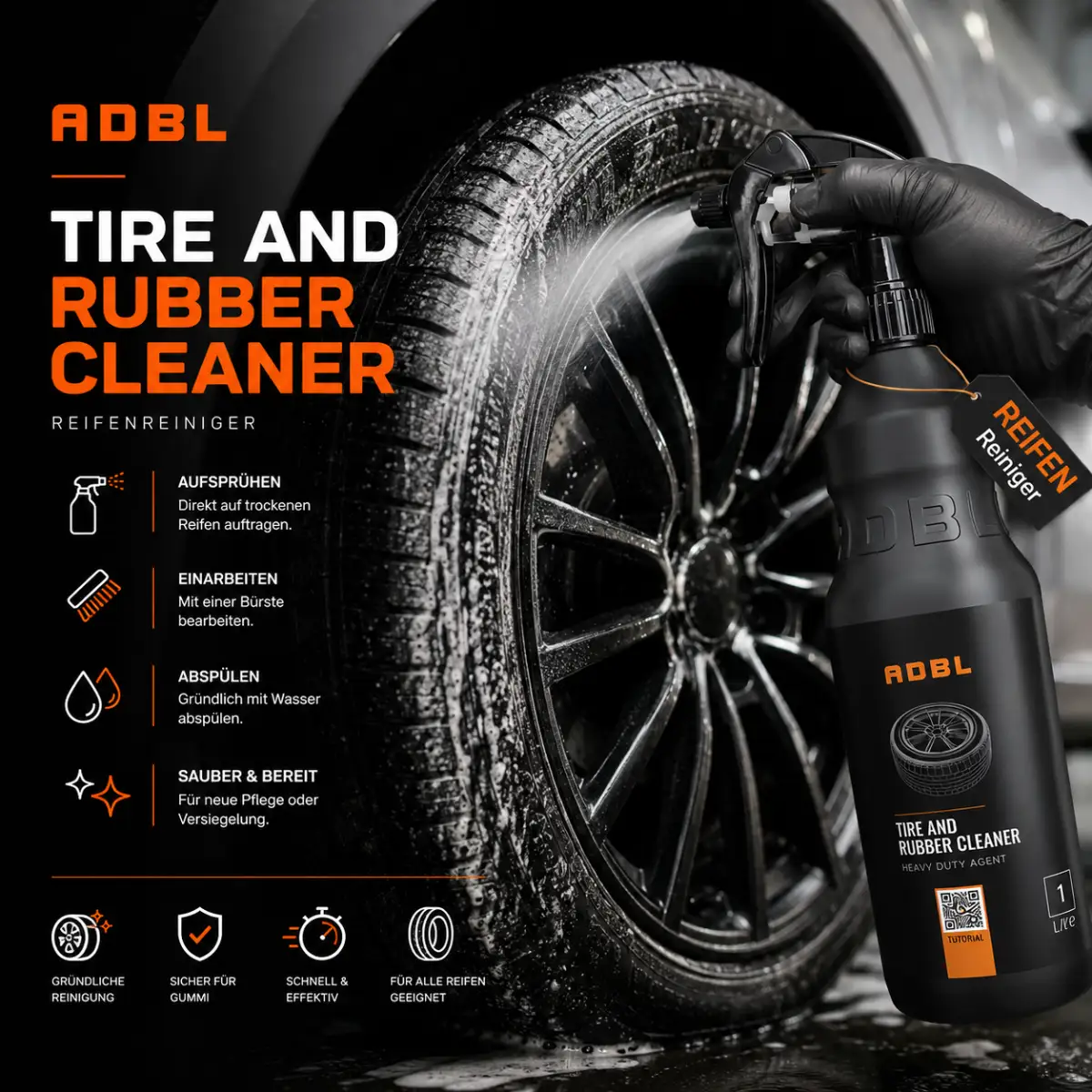 ADBL Tire and Rubber Cleaner Reifenreiniger 1L