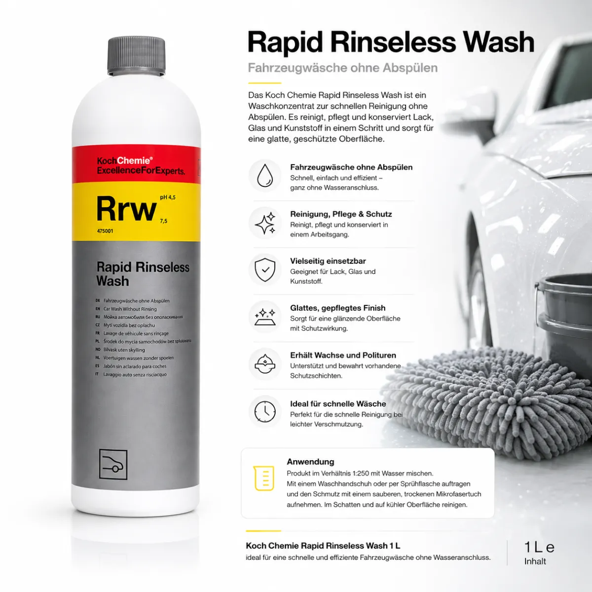 Koch Chemie Rapid Rinseless Wash Trockenwäsche 1L